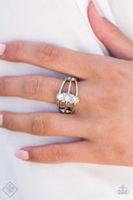 Load image into Gallery viewer, Added Triple Crown Winner White Ring- Paparazzi Accessories