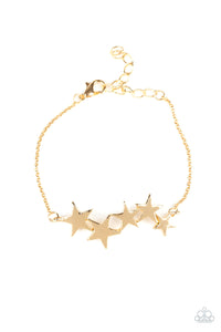 All-Star Shimmer - Gold Bracelet - Paparazzi Accessories - Natalie's Trendy Treasures