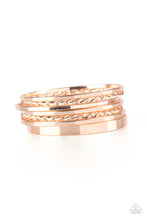 Load image into Gallery viewer, Basic Blend - Rose Gold Bracelet - Paparazzi Accessories - Natalie&#39;s Trendy Treasures