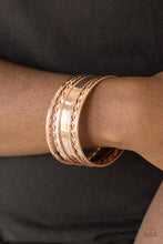 Load image into Gallery viewer, Basic Blend - Rose Gold Bracelet - Paparazzi Accessories - Natalie&#39;s Trendy Treasures