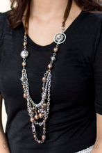 Load image into Gallery viewer, All The Trimmings - Brown Necklace - Paparazzi Accessories