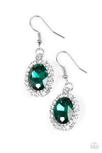 The FAME Of The Game - Green Earrings - Paparazzi Accessories - Natalie's Trendy Treasures