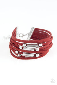 Back To BACKPACKER - Red Bracelet - Paparazzi Accessories