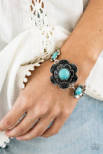 Load image into Gallery viewer, Badlands Blossom - Blue Bracelet - Paparazzi Accessories