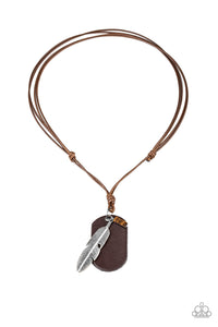 Flying Solo - Brown Necklace -Paparazzi Accessories