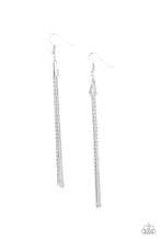 Load image into Gallery viewer, Shimmery Streamers - Silver Earrings - Paparazzi Accessories