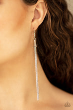 Load image into Gallery viewer, Shimmery Streamers - Silver Earrings - Paparazzi Accessories