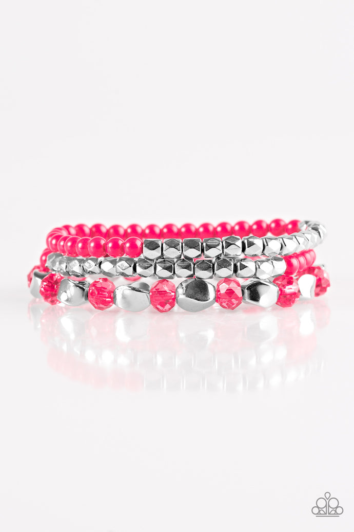 Beaded Bravado - Pink Bracelet - Paparazzi Accessories - Natalie's Trendy Treasures