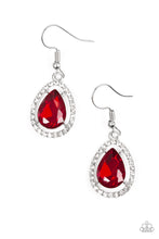 Load image into Gallery viewer, A One-GLAM Show - Red Earrings - Paparazzi Accessories - Natalie&#39;s Trendy Treasures