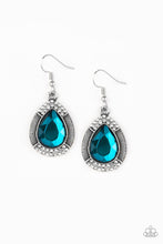 Load image into Gallery viewer, Grandmaster Shimmer - Blue Earrings - Paparazzi Accessories - Natalie&#39;s Trendy Treasures