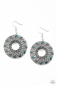 Malibu Musical - Blue Earrings - Paparazzi Accessories - Natalie's Trendy Treasures