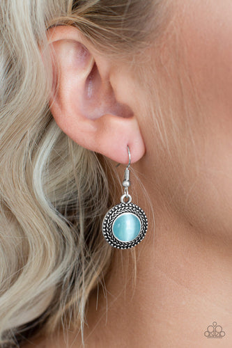 Time To GLOW Up! - Blue Earrings - Paparazzi Accessories - Natalie's Trendy Treasures