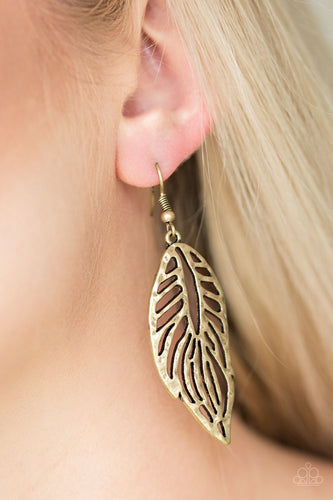 Come Home To Roost - Brass Earrings - Paparazzi Accessories - Natalie's Trendy Treasures