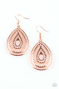 You Look GRATE! - Copper Earrings - Paparazzi Accessories - Natalie's Trendy Treasures