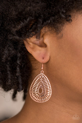 You Look GRATE! - Copper Earrings - Paparazzi Accessories - Natalie's Trendy Treasures