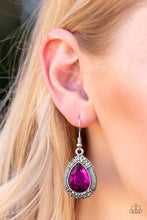 Load image into Gallery viewer, Grandmaster Shimmer - Pink Earrings - Paparazzi Accessories - Natalie&#39;s Trendy Treasures