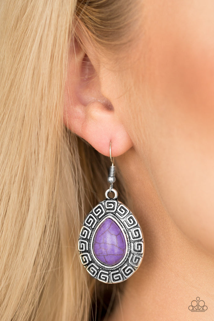 Tribal Tango - Purple Earrings - Paparazzi Accessories - Natalie's Trendy Treasures