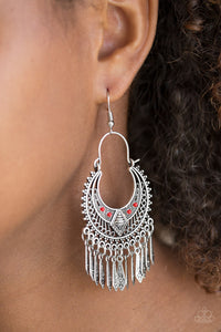 Walk On The Wildside - Red Earrings - Paparazzi Accessories - Natalie's Trendy Treasures