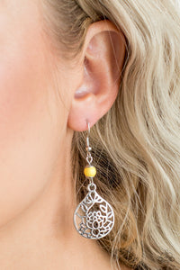 In Bloom - Yellow Earrings - Paparazzi Accessories - Natalie's Trendy Treasures