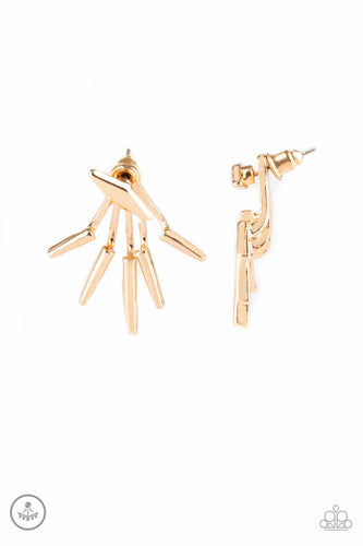 Extra Electric - Gold Earrings - Paparazzi Accessories - Natalie's Trendy Treasures