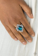 Load image into Gallery viewer, Power Behind The Throne - Blue Ring - Paparazzi Accessories - Natalie&#39;s Trendy Treasures