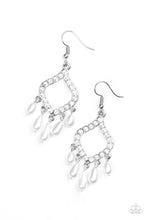 Load image into Gallery viewer, Divinely Diamond - White Earrings - Paparazzi Accessories - Natalie&#39;s Trendy Treasures