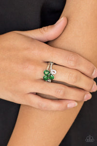 Friends In High-End Places - Green Ring - Paparazzi Accessories - Natalie's Trendy Treasures