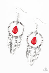 Southern Plains - Red Earrings - Paparazzi Accessories - Natalie's Trendy Treasures