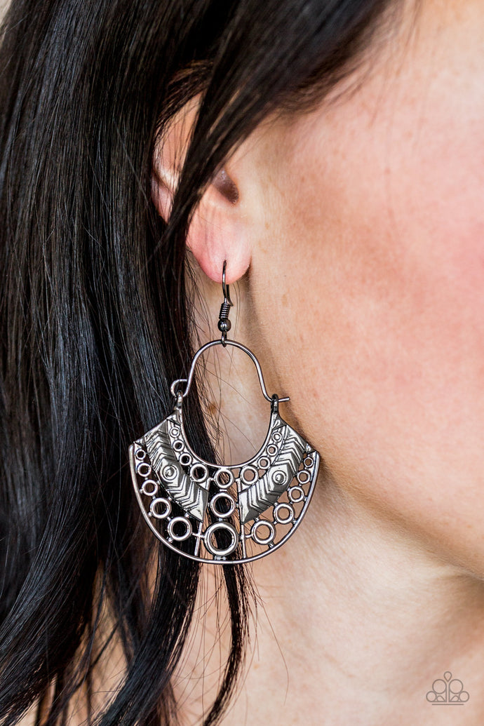 Indigenous Idol - Black Earrings - Paparazzi Accessories - Natalie's Trendy Treasures