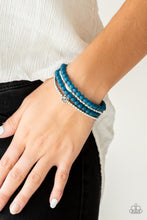 Load image into Gallery viewer, Blooming Buttercups - Blue Bracelet - Paparazzi Accessories - Natalie&#39;s Trendy Treasures