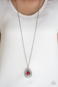 Modern Majesty - Red Necklace - Paparazzi Accessories