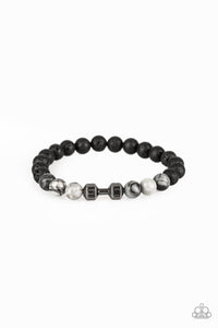 All About The Present - Black Bracelet - Paparazzi Accessories - Natalie's Trendy Treasures