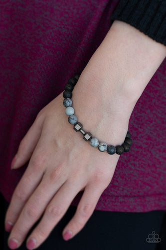 All About The Present - Black Bracelet - Paparazzi Accessories - Natalie's Trendy Treasures