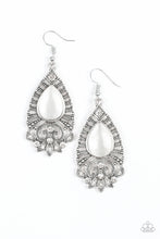 Load image into Gallery viewer, Majestically Malibu - White Earrings - Paparazzi Accessories - Natalie&#39;s Trendy Treasures