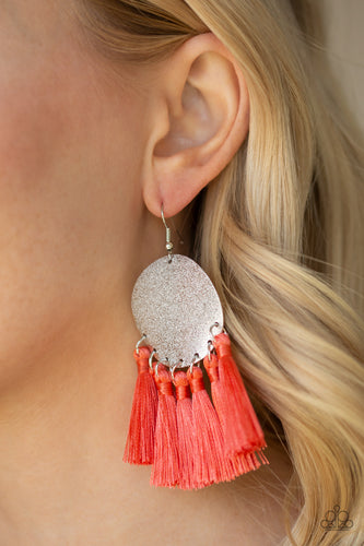 Tassle Tribute Orange Earrings - Paparazzi Accessories - Natalie's Trendy Treasures