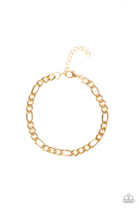 Roll Call - Gold Bracelet - Paparazzi Accessories