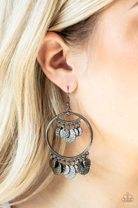 All-CHIME High - Black Earrings - Paparazzi Accessories