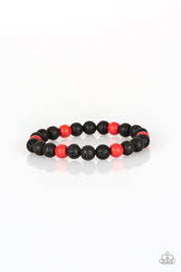 All Zen - Red Bracelet - Paparazzi Accessories - Natalie's Trendy Treasures