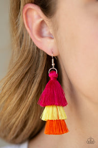 Hold On To Your Tassel! - Multi Color Earrings - Paparazzi Accessories - Natalie's Trendy Treasures