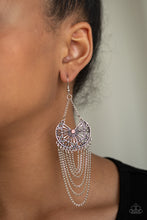 Load image into Gallery viewer, So Social Butterfly - Pink Earrings -Paparazzi Accessories - Natalie&#39;s Trendy Treasures