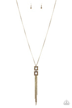 Load image into Gallery viewer, Times Square Stunner - Brass Necklace - Paparazzi Accessories