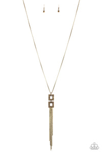 Times Square Stunner - Brass Necklace - Paparazzi Accessories