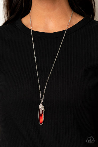 Spontaneous Sparkle - Red Necklace - Paparazzi Accessories