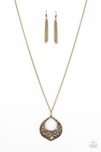 Venetian Vineyards - Brass Necklace - Paparazzi Accessories