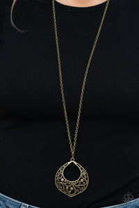 Venetian Vineyards - Brass Necklace - Paparazzi Accessories