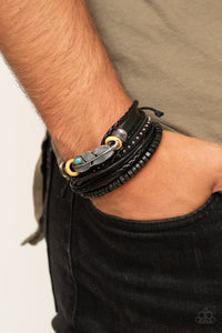 Quill Quarry - Turquoise Stone Urban Bracelet - Paparazzi Accessories