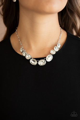 Gorgeously Glacial - White Necklace - Paparazzi Accessories