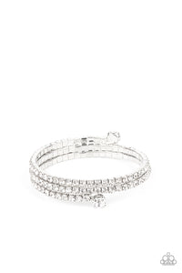 After Party Princess - White Bracelet - Paparazzi Accessories