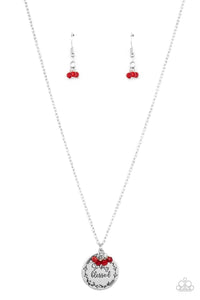 Simple Blessings - Red Necklace - Paparazzi Accessories