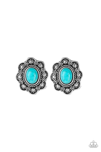 Springtime Deserts - Blue Earrings - Paparazzi Accessories - Natalie's Trendy Treasures